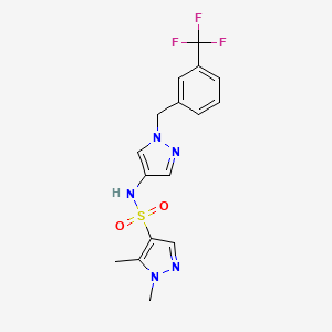 1,5-dimethyl-N-{1-[3-(trifluoromethyl)benzyl]-1H-pyrazol-4-yl}-1H-pyrazole-4-sulfonamide