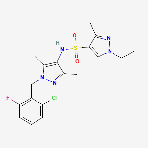 N-[1-(2-chloro-6-fluorobenzyl)-3,5-dimethyl-1H-pyrazol-4-yl]-1-ethyl-3-methyl-1H-pyrazole-4-sulfonamide