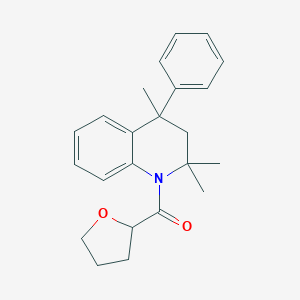 molecular formula C23H27NO2 B438214 2,2,4-Trimethyl-4-phenyl-1-(tetrahydro-2-furanylcarbonyl)-1,2,3,4-tetrahydroquinoline CAS No. 300700-47-4