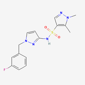 N-[1-(3-fluorobenzyl)-1H-pyrazol-3-yl]-1,5-dimethyl-1H-pyrazole-4-sulfonamide