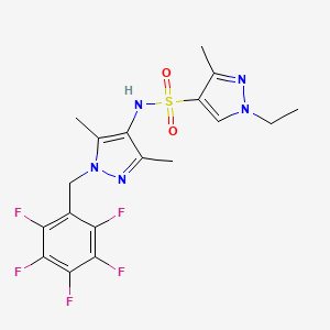 N-[3,5-DIMETHYL-1-(2,3,4,5,6-PENTAFLUOROBENZYL)-1H-PYRAZOL-4-YL]-1-ETHYL-3-METHYL-1H-PYRAZOLE-4-SULFONAMIDE