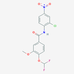 molecular formula C15H11ClF2N2O5 B4382166 N-(2-chloro-4-nitrophenyl)-4-(difluoromethoxy)-3-methoxybenzamide 