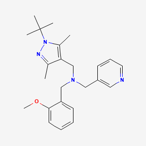 1-(1-tert-butyl-3,5-dimethyl-1H-pyrazol-4-yl)-N-(2-methoxybenzyl)-N-(pyridin-3-ylmethyl)methanamine