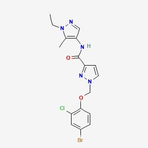 1-[(4-bromo-2-chlorophenoxy)methyl]-N-(1-ethyl-5-methyl-1H-pyrazol-4-yl)-1H-pyrazole-3-carboxamide