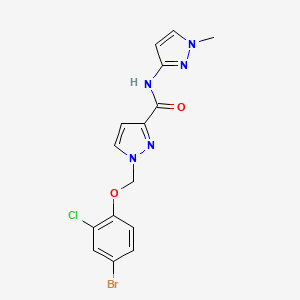 1-[(4-bromo-2-chlorophenoxy)methyl]-N-(1-methyl-1H-pyrazol-3-yl)-1H-pyrazole-3-carboxamide