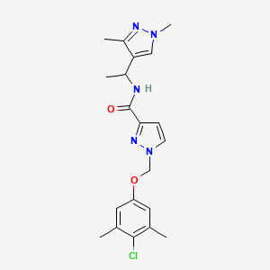 1-[(4-chloro-3,5-dimethylphenoxy)methyl]-N-[1-(1,3-dimethyl-1H-pyrazol-4-yl)ethyl]-1H-pyrazole-3-carboxamide