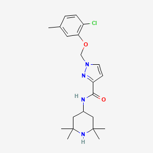 1-[(2-CHLORO-5-METHYLPHENOXY)METHYL]-N-(2,2,6,6-TETRAMETHYL-4-PIPERIDYL)-1H-PYRAZOLE-3-CARBOXAMIDE