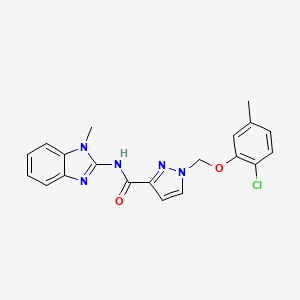 1-[(2-CHLORO-5-METHYLPHENOXY)METHYL]-N-(1-METHYL-1H-1,3-BENZIMIDAZOL-2-YL)-1H-PYRAZOLE-3-CARBOXAMIDE