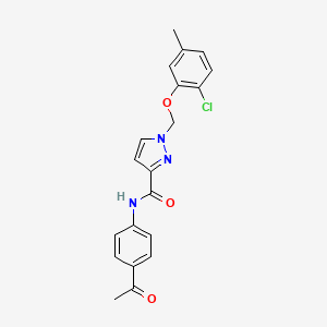 N-(4-acetylphenyl)-1-[(2-chloro-5-methylphenoxy)methyl]-1H-pyrazole-3-carboxamide