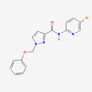 molecular formula C16H13BrN4O2 B4382310 N-(5-BROMO-2-PYRIDYL)-1-(PHENOXYMETHYL)-1H-PYRAZOLE-3-CARBOXAMIDE 