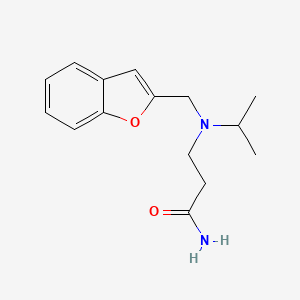 molecular formula C15H20N2O2 B4382320 3-[(1-benzofuran-2-ylmethyl)(isopropyl)amino]propanamide 