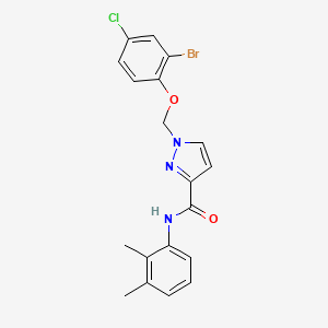 1-[(2-bromo-4-chlorophenoxy)methyl]-N-(2,3-dimethylphenyl)-1H-pyrazole-3-carboxamide