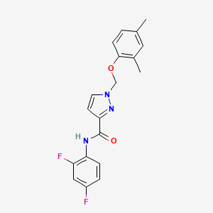 N-(2,4-difluorophenyl)-1-[(2,4-dimethylphenoxy)methyl]-1H-pyrazole-3-carboxamide