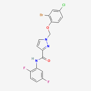 1-[(2-bromo-4-chlorophenoxy)methyl]-N-(2,5-difluorophenyl)-1H-pyrazole-3-carboxamide