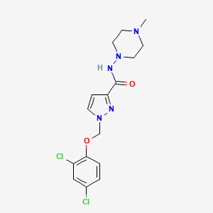 1-[(2,4-DICHLOROPHENOXY)METHYL]-N-(4-METHYLPIPERAZINO)-1H-PYRAZOLE-3-CARBOXAMIDE