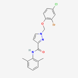 1-[(2-bromo-4-chlorophenoxy)methyl]-N-(2,6-dimethylphenyl)-1H-pyrazole-3-carboxamide