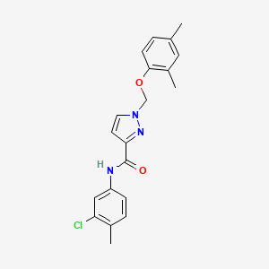 N-(3-chloro-4-methylphenyl)-1-[(2,4-dimethylphenoxy)methyl]-1H-pyrazole-3-carboxamide