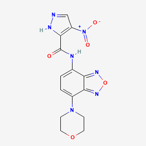 N-(7-MORPHOLINO-2,1,3-BENZOXADIAZOL-4-YL)-4-NITRO-1H-PYRAZOLE-3-CARBOXAMIDE