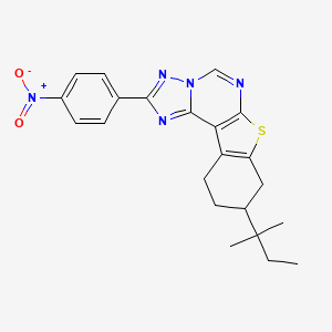 2-(4-NITROPHENYL)-9-(TERT-PENTYL)-8,9,10,11-TETRAHYDRO[1]BENZOTHIENO[3,2-E][1,2,4]TRIAZOLO[1,5-C]PYRIMIDINE