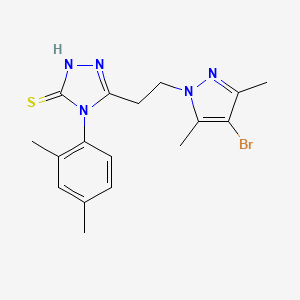 5-[2-(4-BROMO-3,5-DIMETHYL-1H-PYRAZOL-1-YL)ETHYL]-4-(2,4-DIMETHYLPHENYL)-4H-1,2,4-TRIAZOL-3-YLHYDROSULFIDE