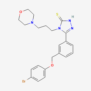 5-{3-[(4-BROMOPHENOXY)METHYL]PHENYL}-4-(3-MORPHOLINOPROPYL)-4H-1,2,4-TRIAZOL-3-YLHYDROSULFIDE