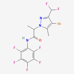 2-[4-BROMO-3-(DIFLUOROMETHYL)-5-METHYL-1H-PYRAZOL-1-YL]-N-(2,3,4,5,6-PENTAFLUOROPHENYL)PROPANAMIDE