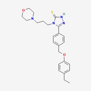 5-{4-[(4-ETHYLPHENOXY)METHYL]PHENYL}-4-(3-MORPHOLINOPROPYL)-4H-1,2,4-TRIAZOL-3-YLHYDROSULFIDE