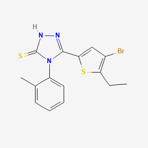 5-(4-BROMO-5-ETHYL-2-THIENYL)-4-(2-METHYLPHENYL)-4H-1,2,4-TRIAZOL-3-YLHYDROSULFIDE