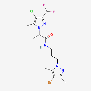 N~1~-[3-(4-BROMO-3,5-DIMETHYL-1H-PYRAZOL-1-YL)PROPYL]-2-[4-CHLORO-3-(DIFLUOROMETHYL)-5-METHYL-1H-PYRAZOL-1-YL]PROPANAMIDE