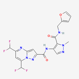 5,7-BIS(DIFLUOROMETHYL)-N~2~-(5-{[(2-FURYLMETHYL)AMINO]CARBONYL}-1-METHYL-1H-PYRAZOL-4-YL)PYRAZOLO[1,5-A]PYRIMIDINE-2-CARBOXAMIDE