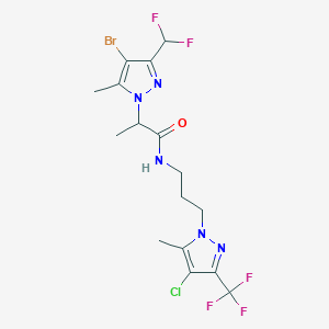 2-[4-BROMO-3-(DIFLUOROMETHYL)-5-METHYL-1H-PYRAZOL-1-YL]-N~1~-{3-[4-CHLORO-5-METHYL-3-(TRIFLUOROMETHYL)-1H-PYRAZOL-1-YL]PROPYL}PROPANAMIDE