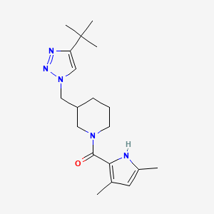 molecular formula C19H29N5O B4382742 3-[(4-tert-butyl-1H-1,2,3-triazol-1-yl)methyl]-1-[(3,5-dimethyl-1H-pyrrol-2-yl)carbonyl]piperidine 