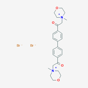 molecular formula C26H34Br2N2O4 B043828 Morpholinium, 4,4'-((1,1'-biphenyl)-4,4'-diylbis(2-oxo-2,1-ethanediyl))bis(4-methyl-, dibromide CAS No. 123489-67-8