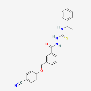 2-{3-[(4-CYANOPHENOXY)METHYL]BENZOYL}-N~1~-(1-PHENYLETHYL)-1-HYDRAZINECARBOTHIOAMIDE