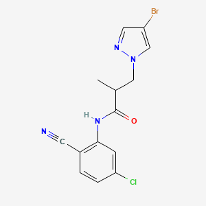 3-(4-BROMO-1H-PYRAZOL-1-YL)-N~1~-(5-CHLORO-2-CYANOPHENYL)-2-METHYLPROPANAMIDE