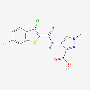 4-{[(3,6-dichloro-1-benzothiophen-2-yl)carbonyl]amino}-1-methyl-1H-pyrazole-3-carboxylic acid