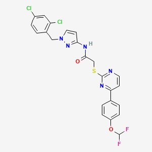 N~1~-[1-(2,4-DICHLOROBENZYL)-1H-PYRAZOL-3-YL]-2-({4-[4-(DIFLUOROMETHOXY)PHENYL]-2-PYRIMIDINYL}SULFANYL)ACETAMIDE