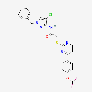 N~1~-(1-BENZYL-4-CHLORO-1H-PYRAZOL-3-YL)-2-({4-[4-(DIFLUOROMETHOXY)PHENYL]-2-PYRIMIDINYL}SULFANYL)ACETAMIDE