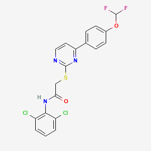 N~1~-(2,6-DICHLOROPHENYL)-2-({4-[4-(DIFLUOROMETHOXY)PHENYL]-2-PYRIMIDINYL}SULFANYL)ACETAMIDE