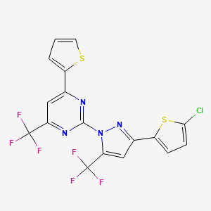 2-[3-(5-chloro-2-thienyl)-5-(trifluoromethyl)-1H-pyrazol-1-yl]-4-(2-thienyl)-6-(trifluoromethyl)pyrimidine