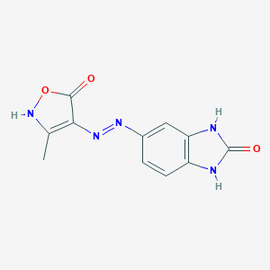 molecular formula C11H9N5O3 B438296 3-methyl-4,5-isoxazoledione 4-[(2-oxo-2,3-dihydro-1H-benzimidazol-5-yl)hydrazone] 