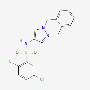 molecular formula C17H15Cl2N3O2S B4382960 2,5-DICHLORO-N~1~-[1-(2-METHYLBENZYL)-1H-PYRAZOL-4-YL]-1-BENZENESULFONAMIDE 