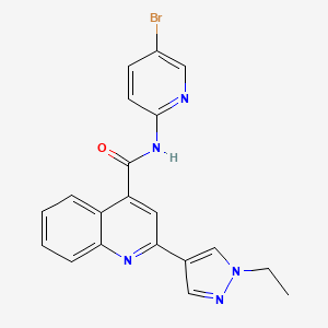 N~4~-(5-BROMO-2-PYRIDYL)-2-(1-ETHYL-1H-PYRAZOL-4-YL)-4-QUINOLINECARBOXAMIDE