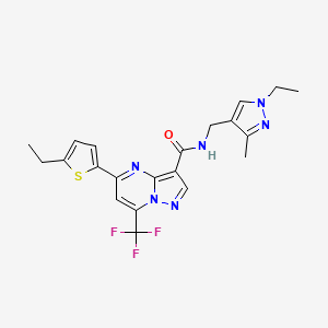 N-[(1-ethyl-3-methyl-1H-pyrazol-4-yl)methyl]-5-(5-ethyl-2-thienyl)-7-(trifluoromethyl)pyrazolo[1,5-a]pyrimidine-3-carboxamide