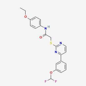 2-({4-[3-(DIFLUOROMETHOXY)PHENYL]-2-PYRIMIDINYL}SULFANYL)-N~1~-(4-ETHOXYPHENYL)ACETAMIDE