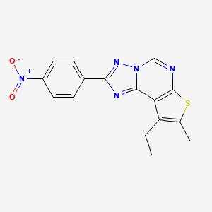 9-ethyl-8-methyl-2-(4-nitrophenyl)thieno[3,2-e][1,2,4]triazolo[1,5-c]pyrimidine