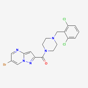 (6-BROMOPYRAZOLO[1,5-A]PYRIMIDIN-2-YL)[4-(2,6-DICHLOROBENZYL)PIPERAZINO]METHANONE