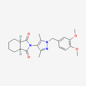 (3aR,7aS)-2-[1-(3,4-dimethoxybenzyl)-3,5-dimethyl-1H-pyrazol-4-yl]hexahydro-1H-isoindole-1,3(2H)-dione