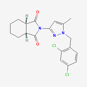 molecular formula C19H19Cl2N3O2 B4383032 (3aR,7aS)-2-[1-(2,4-dichlorobenzyl)-5-methyl-1H-pyrazol-3-yl]hexahydro-1H-isoindole-1,3(2H)-dione 