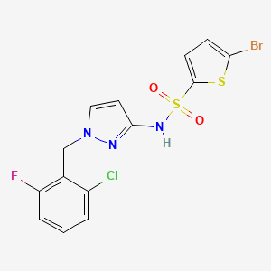 5-BROMO-N~2~-[1-(2-CHLORO-6-FLUOROBENZYL)-1H-PYRAZOL-3-YL]-2-THIOPHENESULFONAMIDE